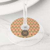 Triangles Pattern Wine Glass Tag (Close Up)