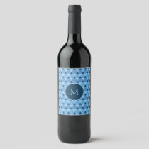 Triangles Pattern Wine Label