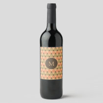 Triangles Pattern Wine Label