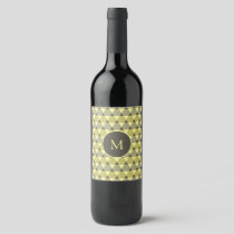 Triangles Pattern Wine Label