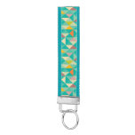 Triangles pattern wrist keychain