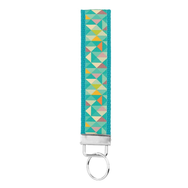 Triangles pattern wrist keychain (Keys on Bottom)