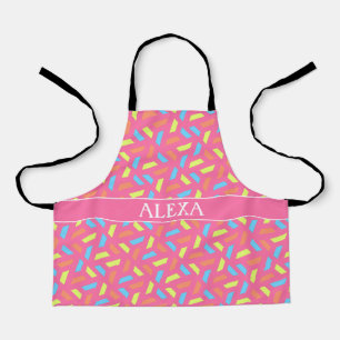 Triangles Peach Blue Minimal Pattern Apron