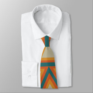 Triangles Tribal Geometric Pattern Neck Tie