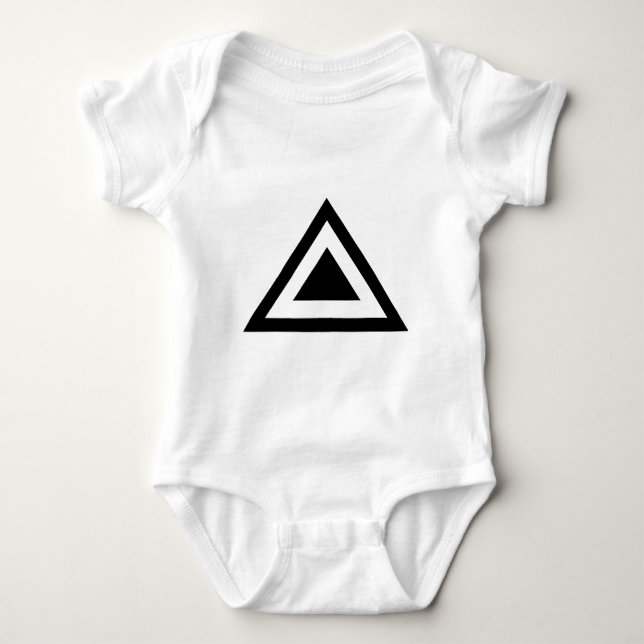 Triangular Arrow 01 Baby Bodysuit (Front)