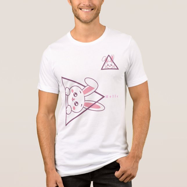 Triangular Bunny Tri-Blend Shirt (Front)