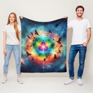 Triangular Cosmic Energy Fleece Blanket