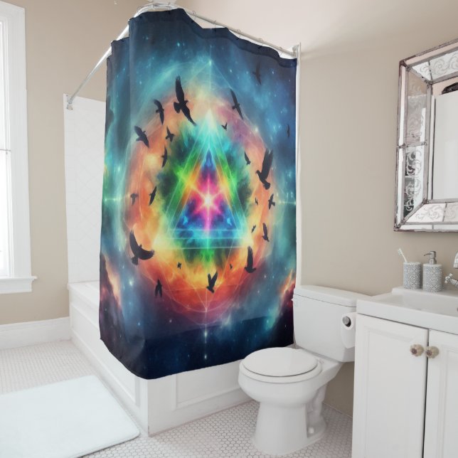 Triangular Cosmic Energy Shower Curtain (In Situ)