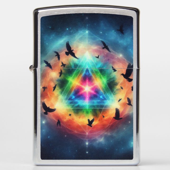 Triangular Cosmic Energy Zippo Lighter (Front)
