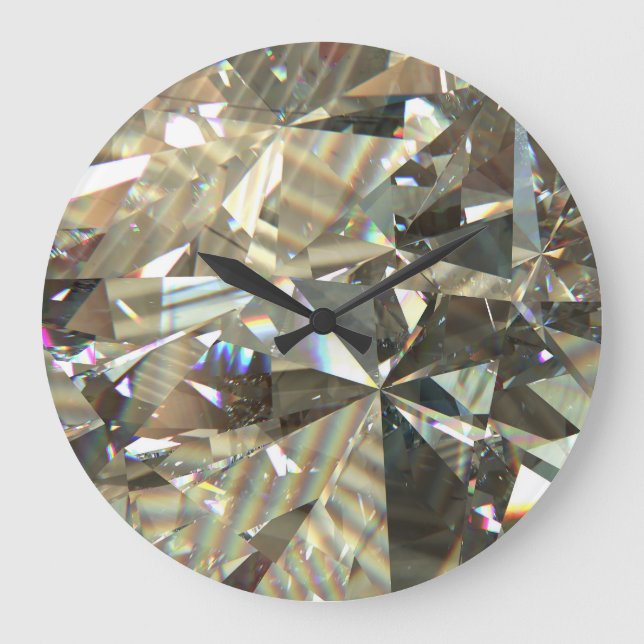 Triangular diamond shapes: layered texture. large clock (Front)