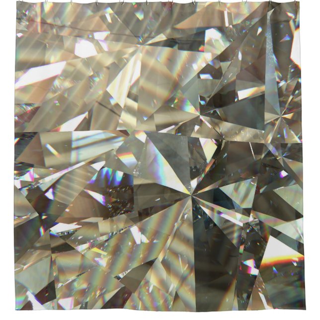 Triangular diamond shapes: layered texture. shower curtain (Front)