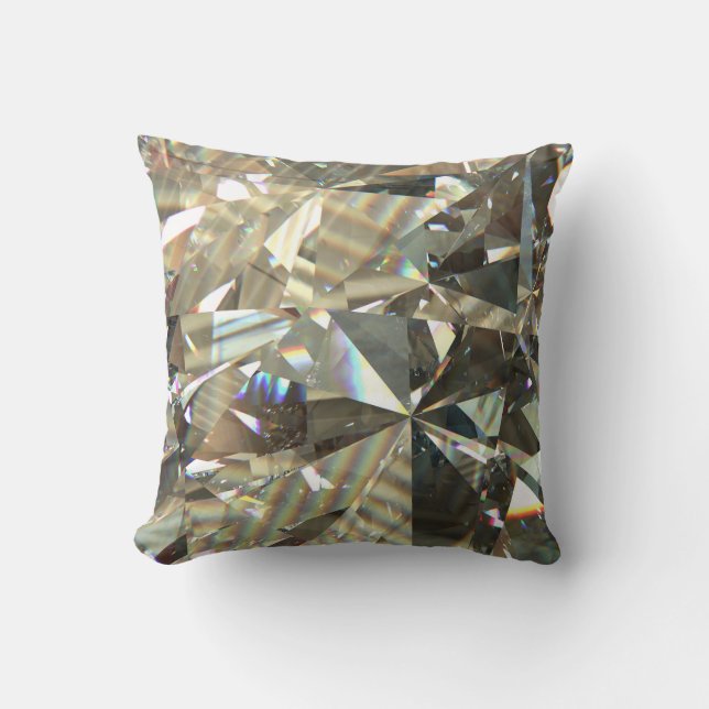 Triangular diamond shapes: layered texture. throw pillow (Front)