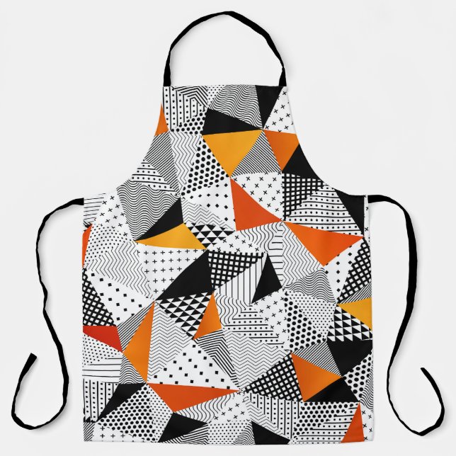 Triangular Fashion: Vintage Polygonal Elegance. Apron (Front)