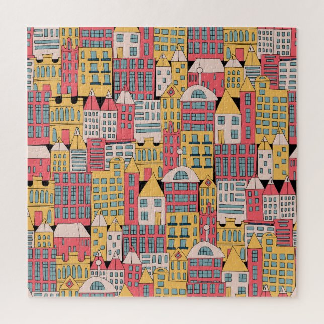 Triangular Geometric: Colorful Abstract Background Jigsaw Puzzle (Vertical)