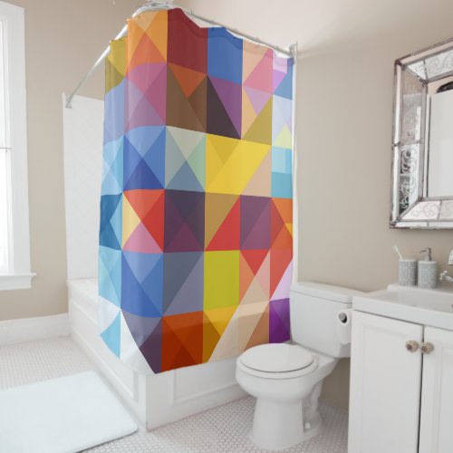 Triangular Mosaic Shower Curtain