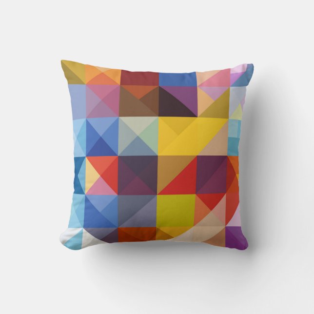 Triangular Mosaic Throw Pillow (Front)