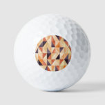 Triangular Mosaic Watercolor Earthy Pattern Golf Balls