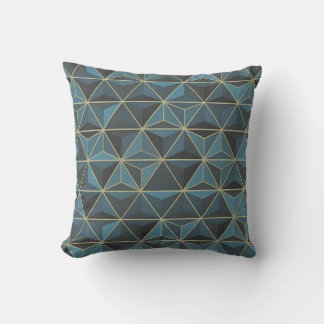 Triangular Pattern with Metallic Accents Throw Pillow
