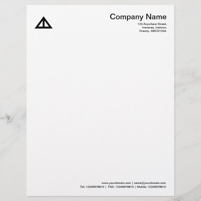 Triangular Shape 02 - Black Letterhead (Front)