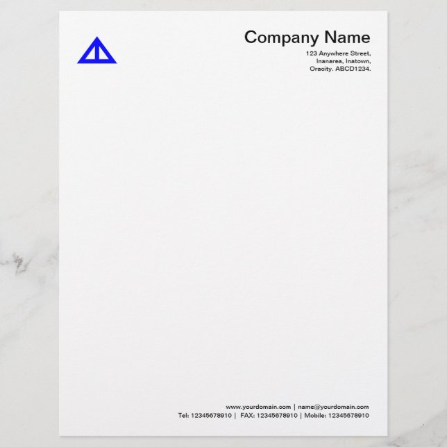 Triangular Shape 02 - Blue Letterhead (Front)