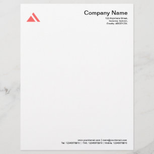 Triangular Shape 03 - Tropical Pink Letterhead