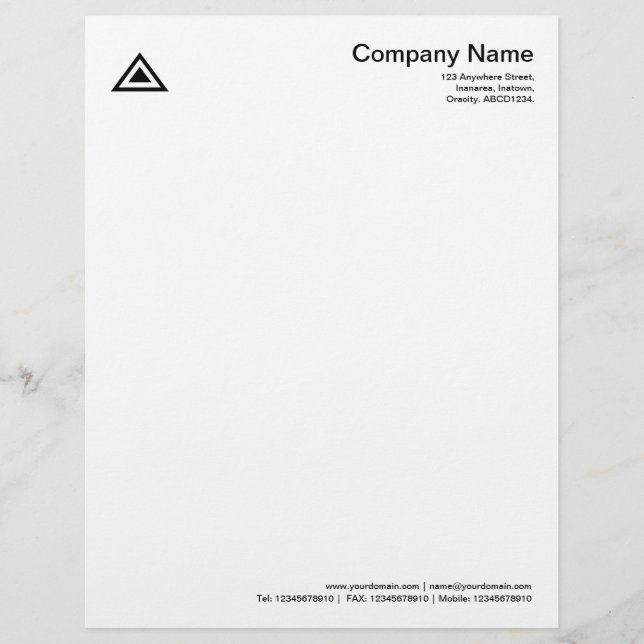 Triangular Shape - Black Letterhead (Front)