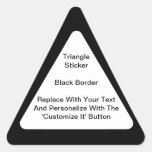 Triangular Stickers With A Black Border In Sheets at Zazzle