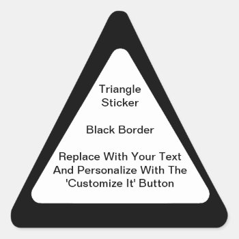 Triangular Stickers With A Black Border In Sheets by DigitalDreambuilder at Zazzle