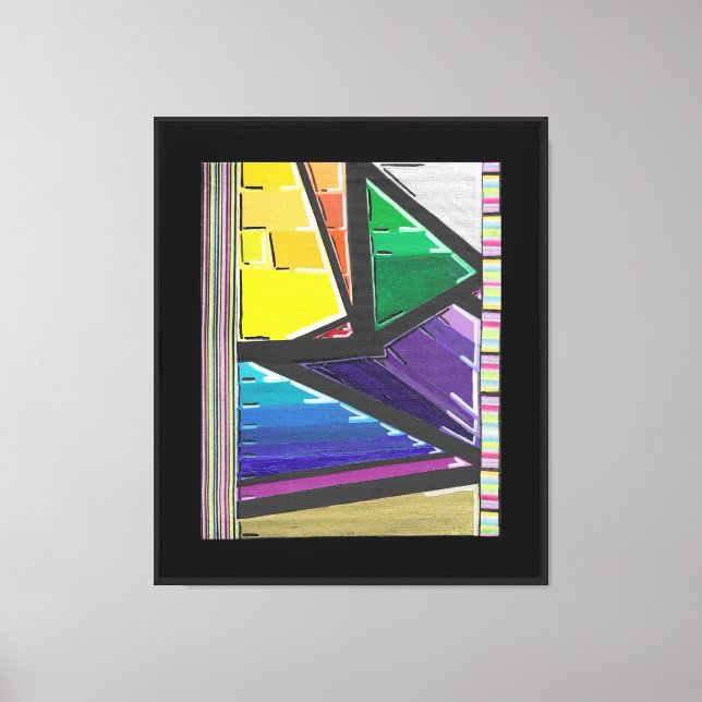 Triangulated Colors  Canvas Print (Front)