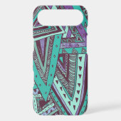 Triangulated Teal Case-Mate iPhone Case (Back)