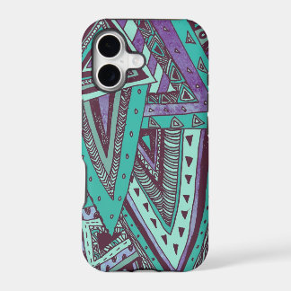 Triangulated Teal iPhone 17 Case