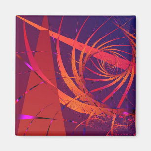 Triangulation Cool Abstract Fine Art Fractal Magnet