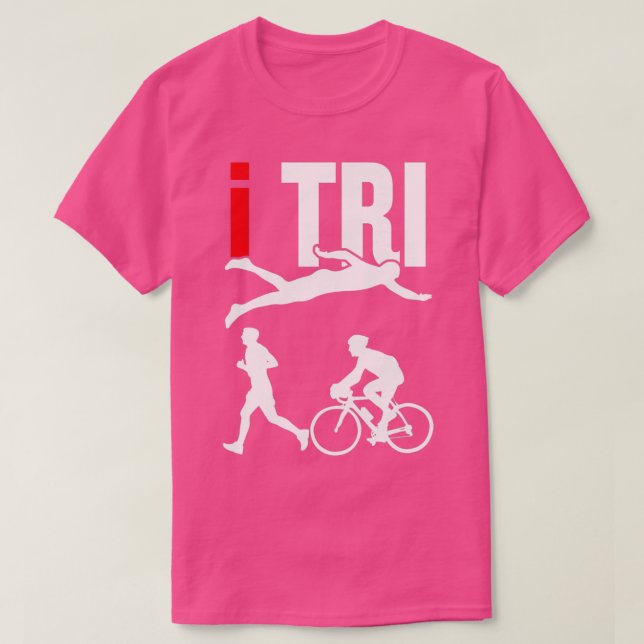 Triathle Triathle Triathlon Swim Run Bicycle Ride  T-Shirt (Design Front)