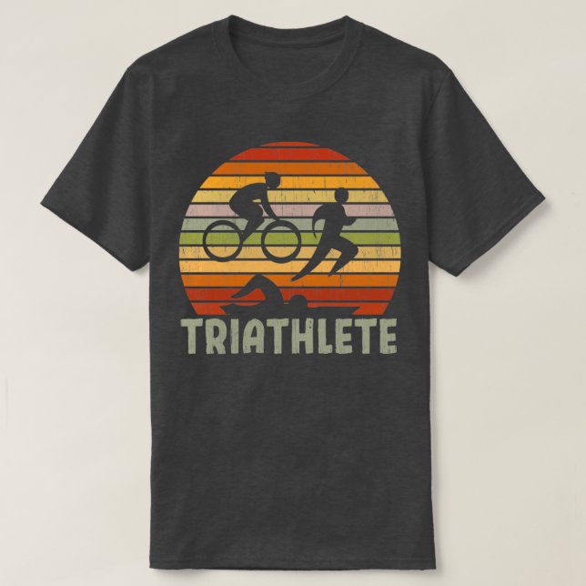 Triathle Triathle Triathlon Swim Run Bicycle Ride  T-Shirt (Design Front)