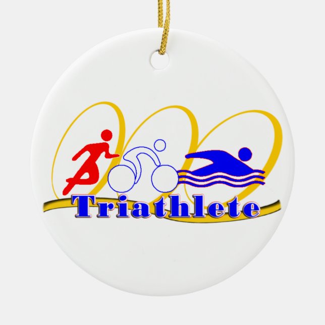 Triathlete CHRISTMAS ORNAMENT SWIM BIKE RUN (Front)