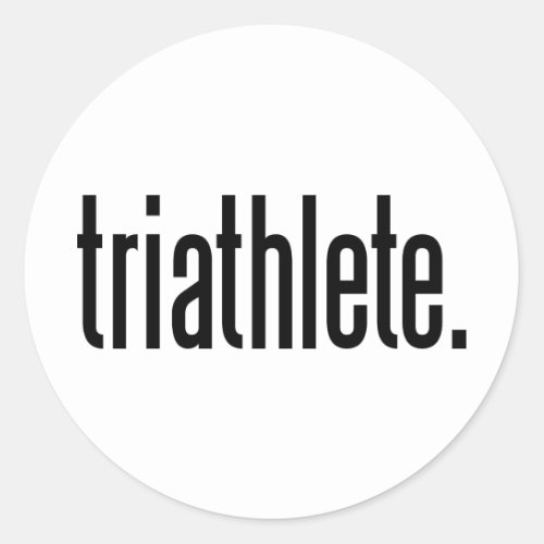Triathlete Classic Round Sticker