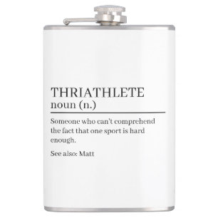 Triathlete definition gift, name definition flask, flask