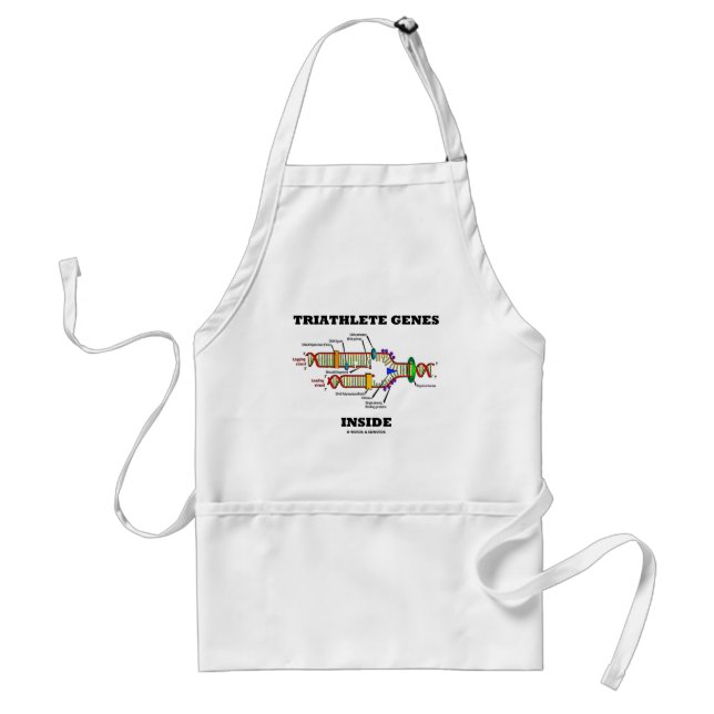 Triathlete Genes Inside (DNA Replication) Adult Apron (Front)
