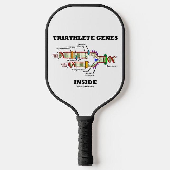 Triathlete Genes Inside DNA Replication Pickleball Paddle (Front)