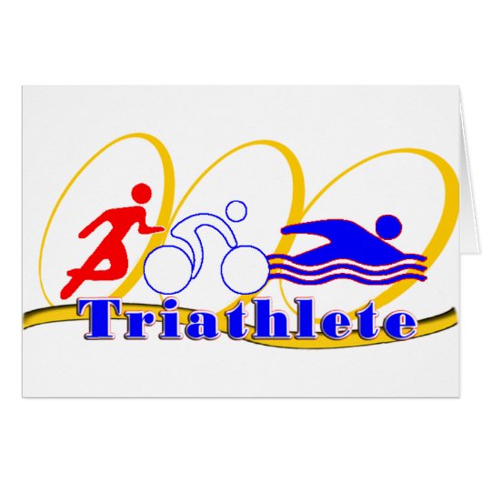 Triathlete SWIM RUN BIKE Cards (Front Horizontal)