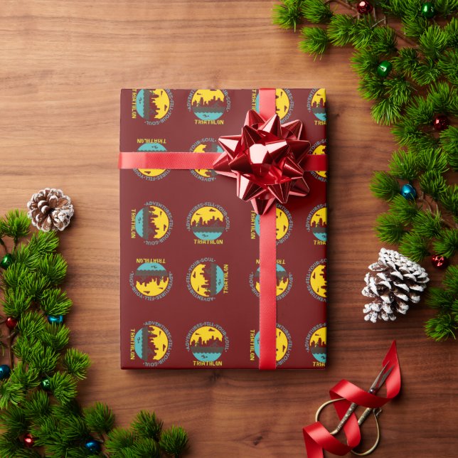Triathlon. Adventure fill your soul   Wrapping Paper (Holiday Gift)