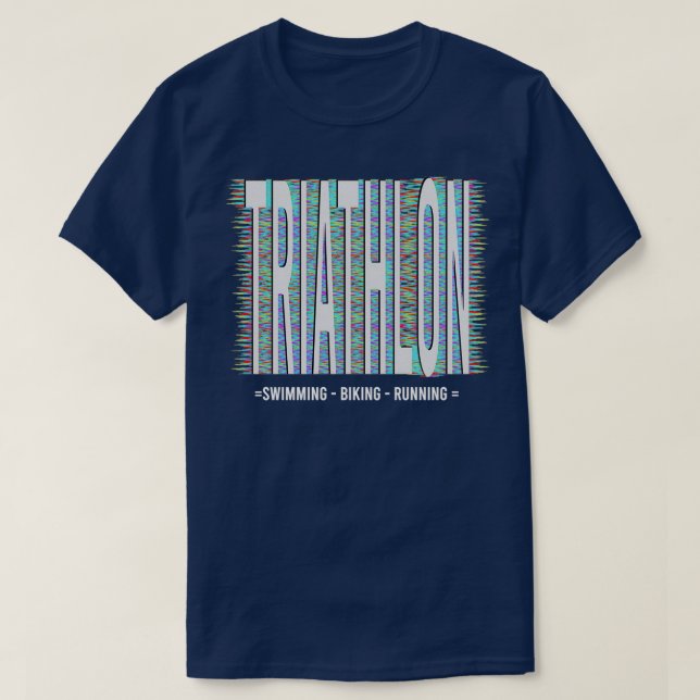 Triathlon athletic fitness weightloss T-Shirt (Design Front)