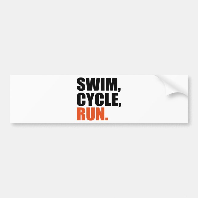 triathlon bumper sticker (Front)