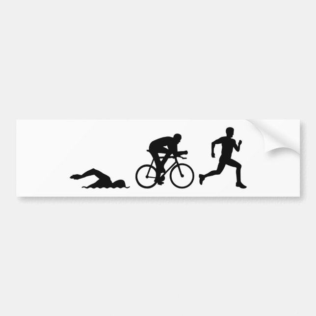 Triathlon Bumper Sticker (Front)