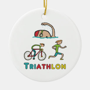 Triathlon Ceramic Ornament