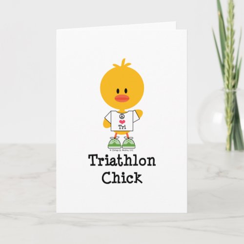 Triathlon Chick Greeting Card