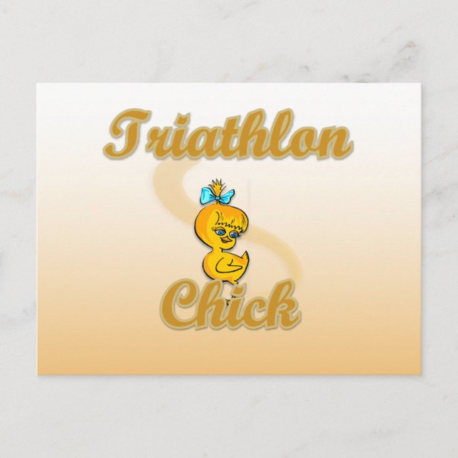 Triathlon Chick Postcard (Front)