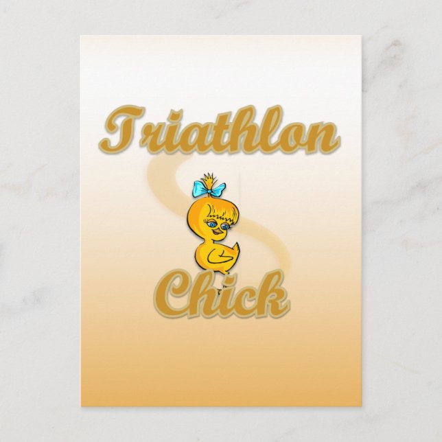 Triathlon Chick Postcard (Front)