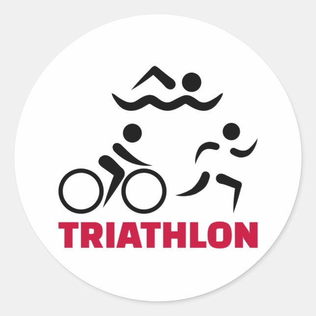 Triathlon Classic Round Sticker (Front)