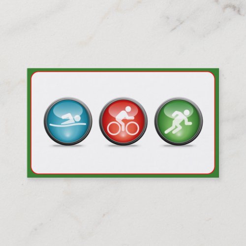 Triathlon Coach Business Card (green)